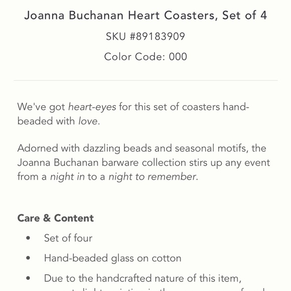 ♥️Joanna Buchanan Beaded Heart Coasters - Picture 5 of 13